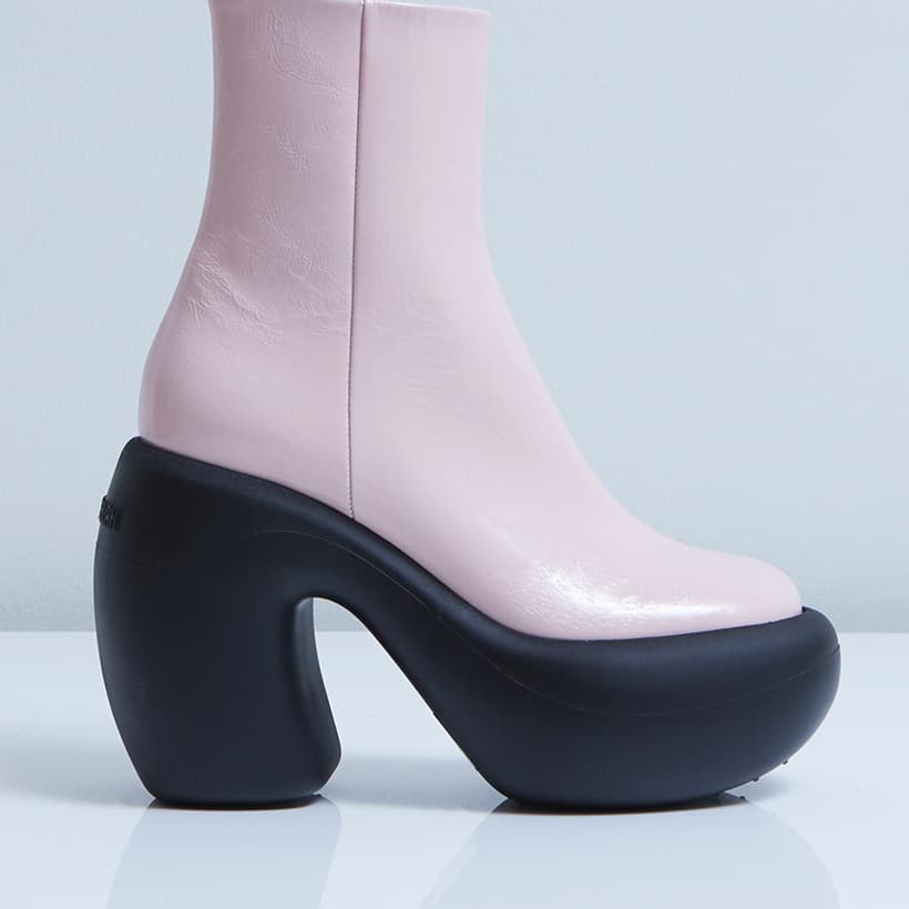 Honey Bubble ankle boot pink profile