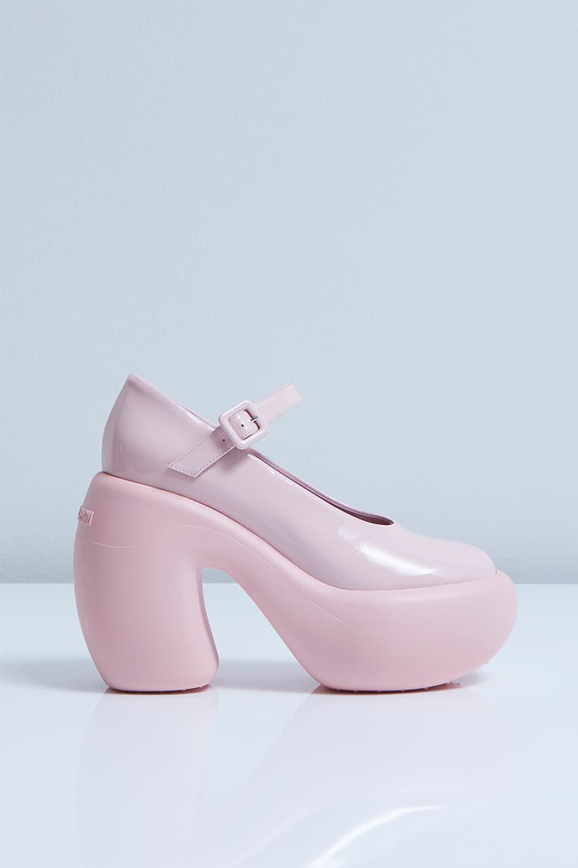 Honey Bubble mary jane in pink patent profile