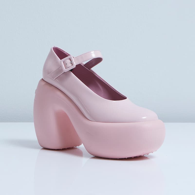 Honey Bubble mary jane in pink patent profile