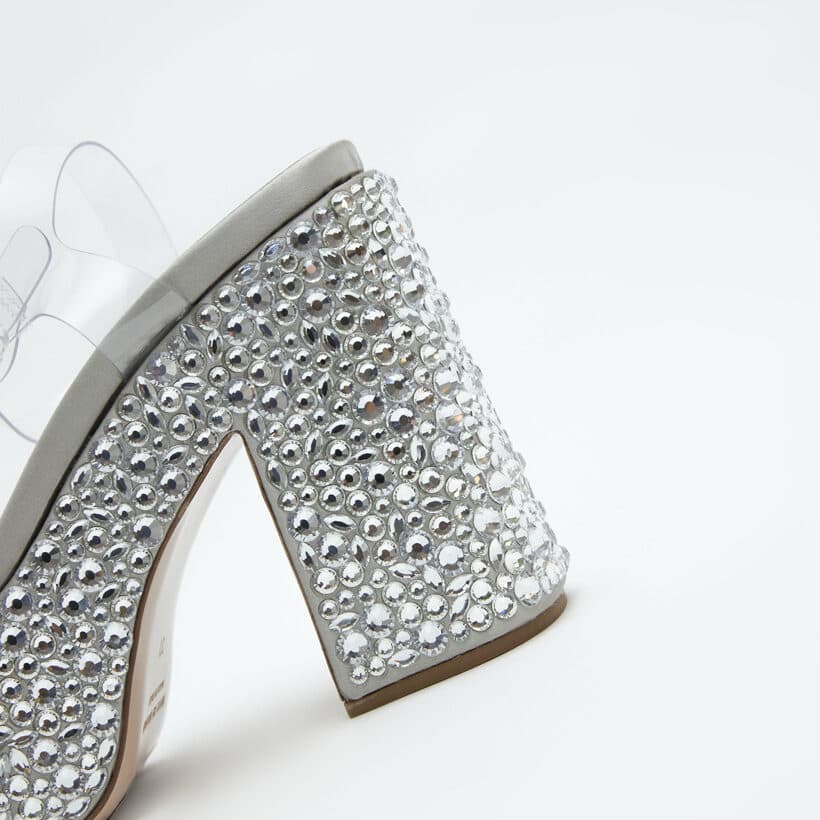 Close-up Croco Crystal Sandal