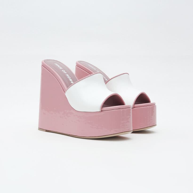 Lacquer Doll Mule pink profile angle
